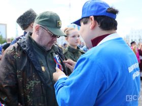 Акцию «Российский триколор» провели в Якутске