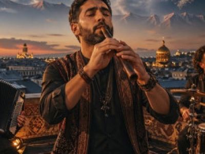 Концерт на крыше. Дудук, аккордеон и барабаны