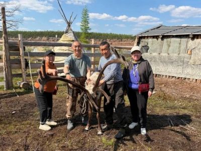Якутянин открыл семейную ферму по разведению оленей в Оленекском районе