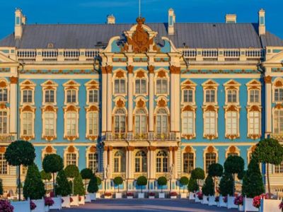 Пушкин. Два дворца: Екатерининский дворец и Александровский дворец