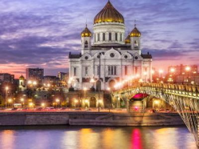 Огни ночной Москвы