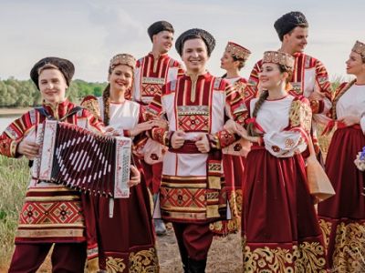 Кубанские казаки на ярмарке