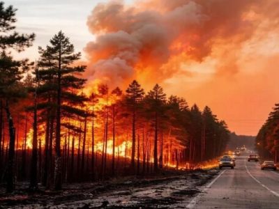 В Якутии водителей просят воздержаться от поездок по участку автодороги «Вилюй» из-за пожара