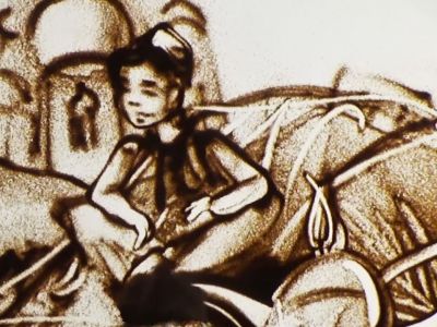 Песочная сказка Елены Кадыровой «Аладдин»