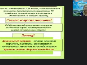 Вебинар «Формирование основ безопасного поведения дошкольников в процессе игровой деятельности»