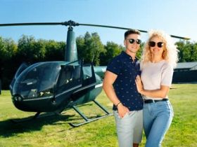 Ночной полет на вертолете Robinson R44
