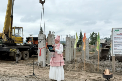 В селе Техтюр началось строительство дома для переселенцев из аварийного жилья / ЯСИА   