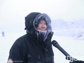 На Талом озере в Якутске в экстремальных условиях нарисовали Быка холода