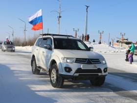 Город Удачный Якутии поддержал воинов России автопробегом