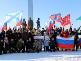 Город Удачный Якутии поддержал воинов России автопробегом