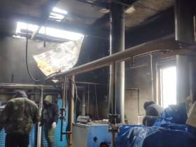 В Якутске во время пожара в производственном цехе пострадал мужчина