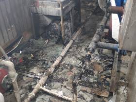 В Якутске во время пожара в производственном цехе пострадал мужчина