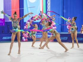 Николай Долгунов поприветствовал сборную Якутии по художественной гимнастике