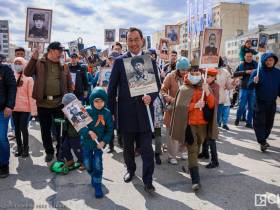 47 тысяч горожан приняли участие во всероссийской акции "Бессмертный полк" в Якутске