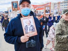 47 тысяч горожан приняли участие во всероссийской акции "Бессмертный полк" в Якутске