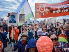 47 тысяч горожан приняли участие во всероссийской акции "Бессмертный полк" в Якутске