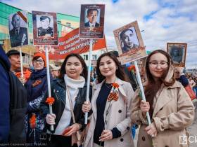 47 тысяч горожан приняли участие во всероссийской акции "Бессмертный полк" в Якутске