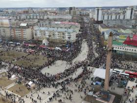 47 тысяч горожан приняли участие во всероссийской акции "Бессмертный полк" в Якутске