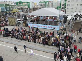 47 тысяч горожан приняли участие во всероссийской акции "Бессмертный полк" в Якутске
