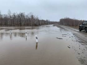 В Таттинском районе весенний паводок разрушил два участка автомобильной дороги
