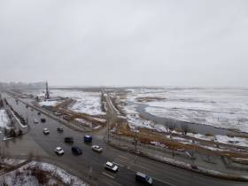 Снежное утро в Якутске 16 мая