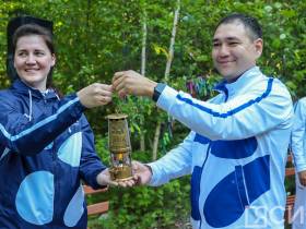 На Ленских столбах в Якутии зажгли огонь VII летних Игр "Дети Азии"