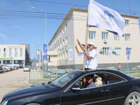 Огонь VIII Спортивных игр народов Якутии прибыл в Усть-Алданский район