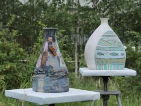 Сквер галереи зарубежного искусства с садом и работами керамистов открыли в Якутске