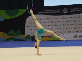 Якутские гимнастки выступили в первый соревновательный день на Играх "Дети Азии"