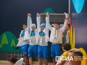 Фото. Первый день соревнований по плаванию на VII Международных играх "Дети Азии"