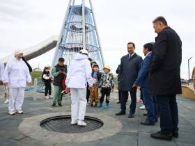 Обновлённая набережная с игровой площадкой открылась в Верхневилюйске