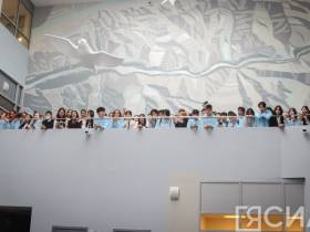 Ольга Балабкина приняла участие в торжественной линейке Международной Арктической школы