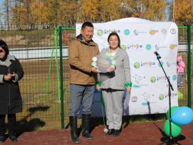 Спортивная площадка открылась в Центре коррекции речи чурапчинского детского сада