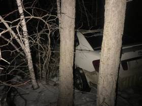 В Якутии пьяная женщина съехала с дороги и опрокинула автомобиль