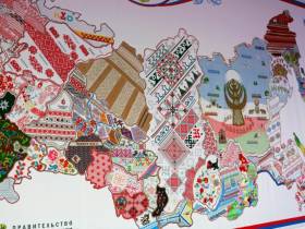 Якутские мастерицы изготовили самый большой фрагмент «Вышитой карты России»