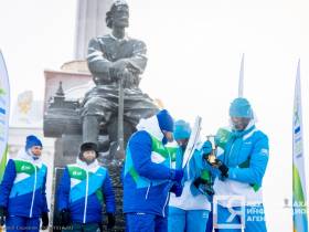 В Якутске провели эстафету огня II зимних игр «Дети Азии»