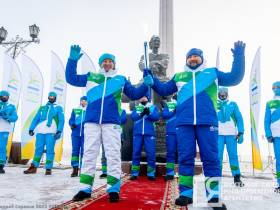 В Якутске провели эстафету огня II зимних игр «Дети Азии»