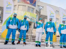 В Якутске провели эстафету огня II зимних игр «Дети Азии»