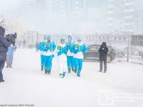 В Якутске провели эстафету огня II зимних игр «Дети Азии»