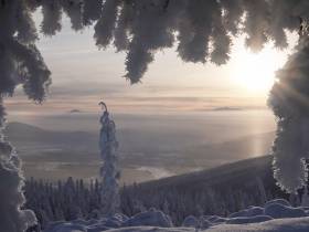 Зимний мираж сняли на видео в Якутии