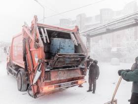 «Якутскэкосети»: как происходит вывоз мусора в сильные морозы