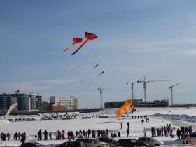 Шоу воздушных змеев открылось на озере Сайсары в Якутске