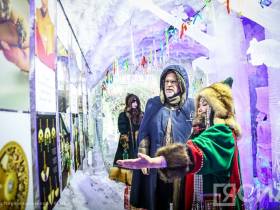 В «Царстве вечной мерзлоты» открыли ледовую композицию с серебряными украшениями