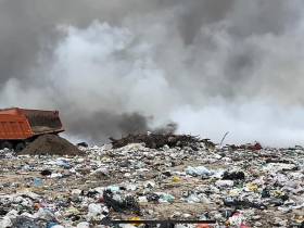 Ликвидировано возгорание на мусорном полигоне Якутска