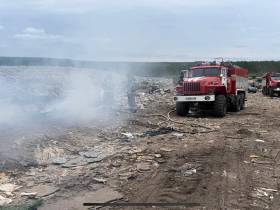 Ликвидировано возгорание на мусорном полигоне Якутска