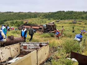 Более 35 тонн металлолома собрали в Анабарском районе по проекту «Чистая Арктика»