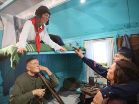 В Якутию впервые прибыл передвижной музей с эффектом погружения «Поезд Победы»