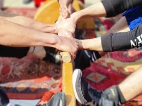 Посол Спорта Хайям Оруджев и Ариф Шахларов презентовали мас-рестлинг на празднике "Новруз" в Баку